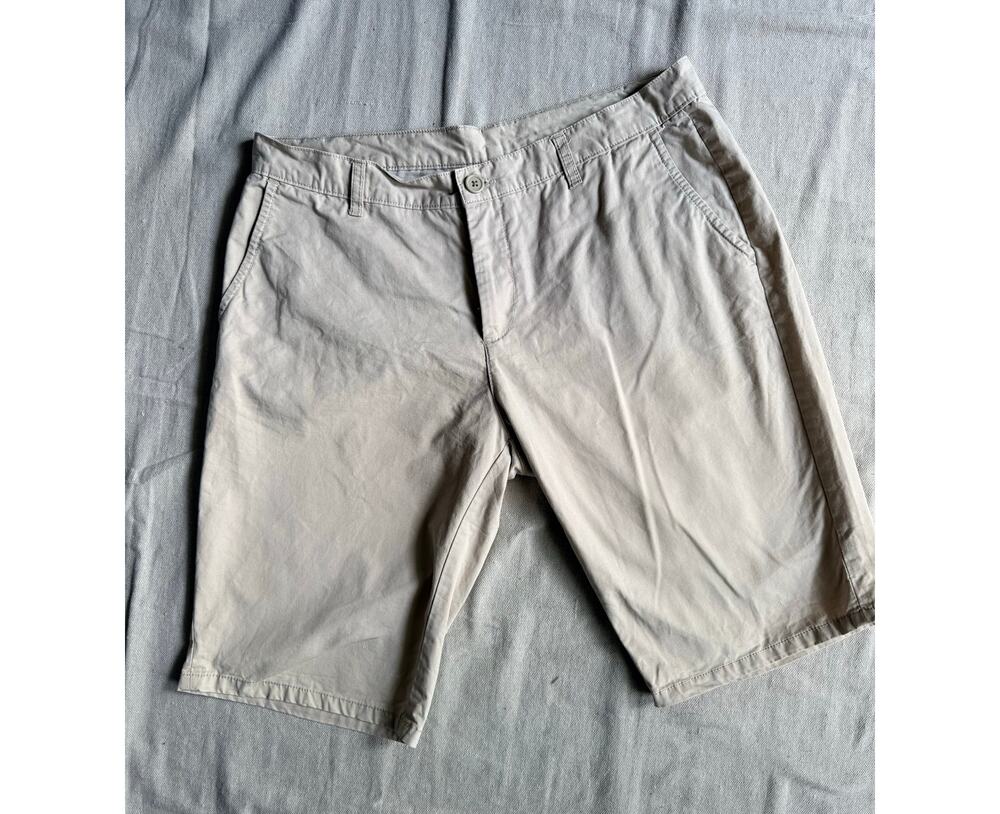 Piazza Italia Man Beige Tailored Chino Shorts Men's EU 48 Fits US 34 Preppy